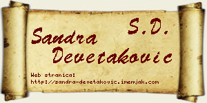 Sandra Devetaković vizit kartica